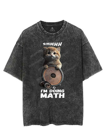 SHHHH I'M DOING MATH VINTAGE GYM SHIRT