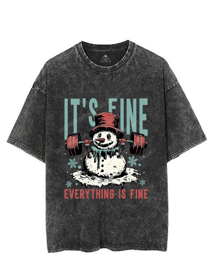 IT'S FINE EVERYTHING IS FINE VINTAGE GYM SHIRT