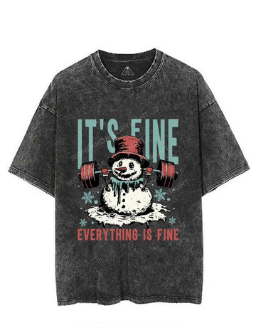 IT'S FINE EVERYTHING IS FINE VINTAGE GYM SHIRT