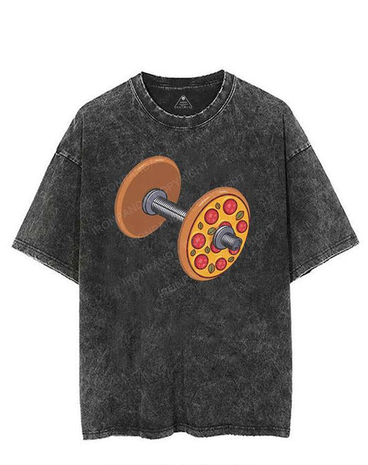 Pizza Dumbbell VINTAGE GYM SHIRT
