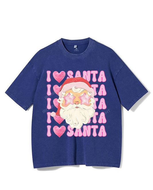 I LOVE SANTA VINTAGE GYM SHIRT