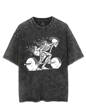 DEADLIFTING SKELETON VINTAGE GYM SHIRT