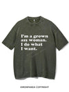 I'M A GROWN ASS WOMAN I DO WHAT I WANT  VINTAGE GYM SHIRT