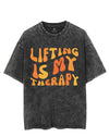 LIFTING IS MY THERAPY VINTAGE GYM SHIRT