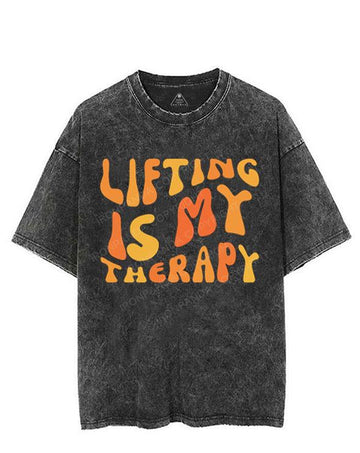 LIFTING IS MY THERAPY VINTAGE GYM SHIRT
