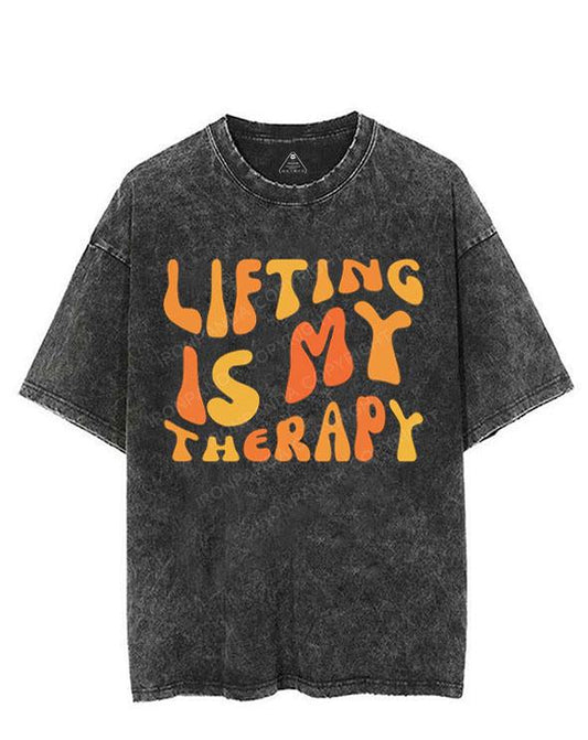 LIFTING IS MY THERAPY VINTAGE GYM SHIRT