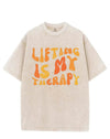 LIFTING IS MY THERAPY VINTAGE GYM SHIRT