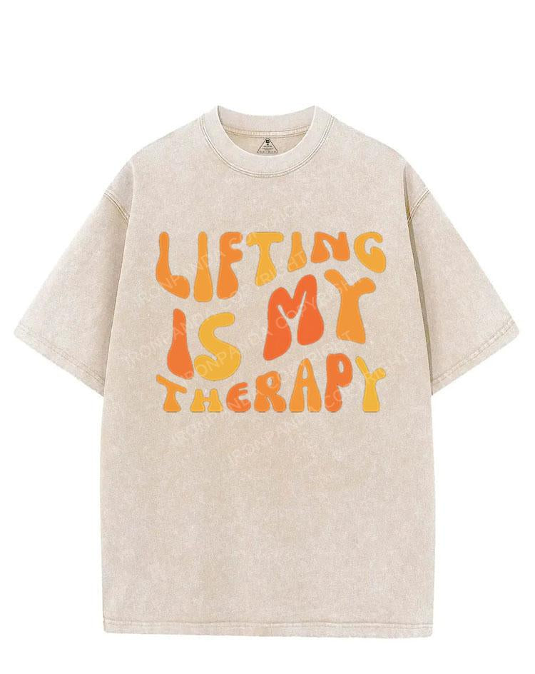 LIFTING IS MY THERAPY VINTAGE GYM SHIRT