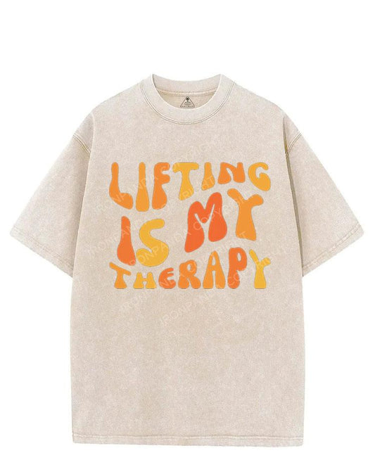 LIFTING IS MY THERAPY VINTAGE GYM SHIRT