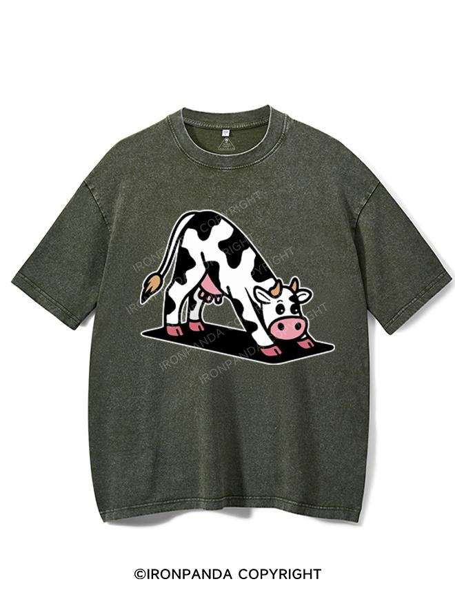 ZEN COW IN THE FLOW VINTAGE GYM SHIRT