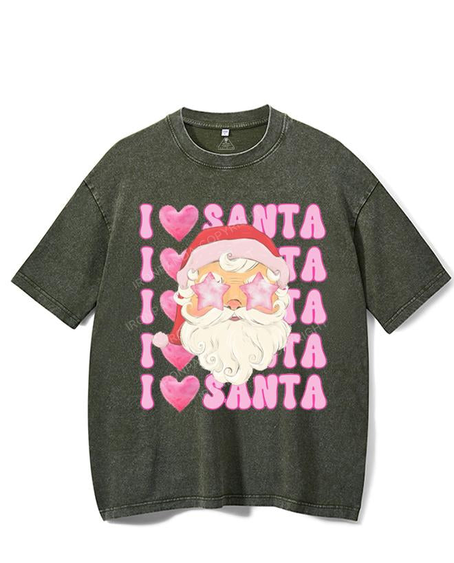 I LOVE SANTA VINTAGE GYM SHIRT