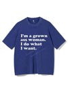 I'M A GROWN ASS WOMAN I DO WHAT I WANT  VINTAGE GYM SHIRT