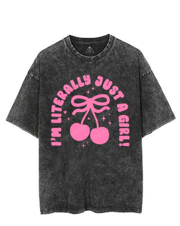 I'M LITERALLY JUST A GIRL VINTAGE GYM SHIRT