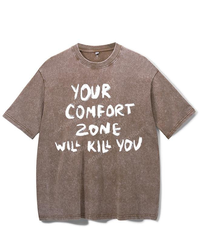 YOUR COMFORT ZONE WILL KILL YOU VINTAGE GYM SHIRT