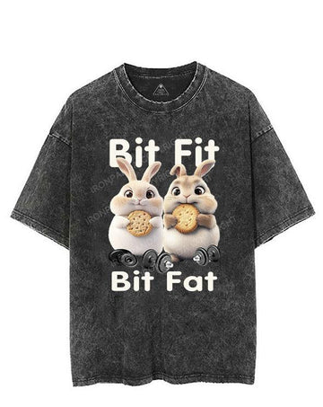 BIT FIT BIT FAT BUNNY VINTAGE GYM SHIRT