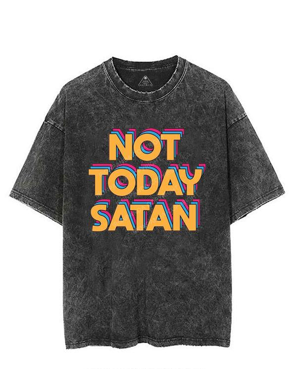 NOT TODAY SATAN VINTAGE GYM SHIRT