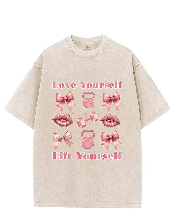 LOVE YOURSELF LIFT YOURSELF VINTAGE GYM SHIRT