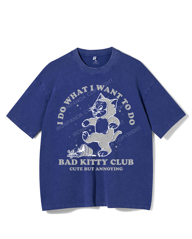 BAD KITTY CLUB CUTE BUT ANNOYING VINTAGE GYM SHIRT