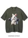 Rabbit weightlifting Vintage Gym Shirt