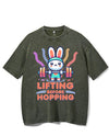 LIFTING BEFORE HOPPING VINTAGE GYM SHIRT