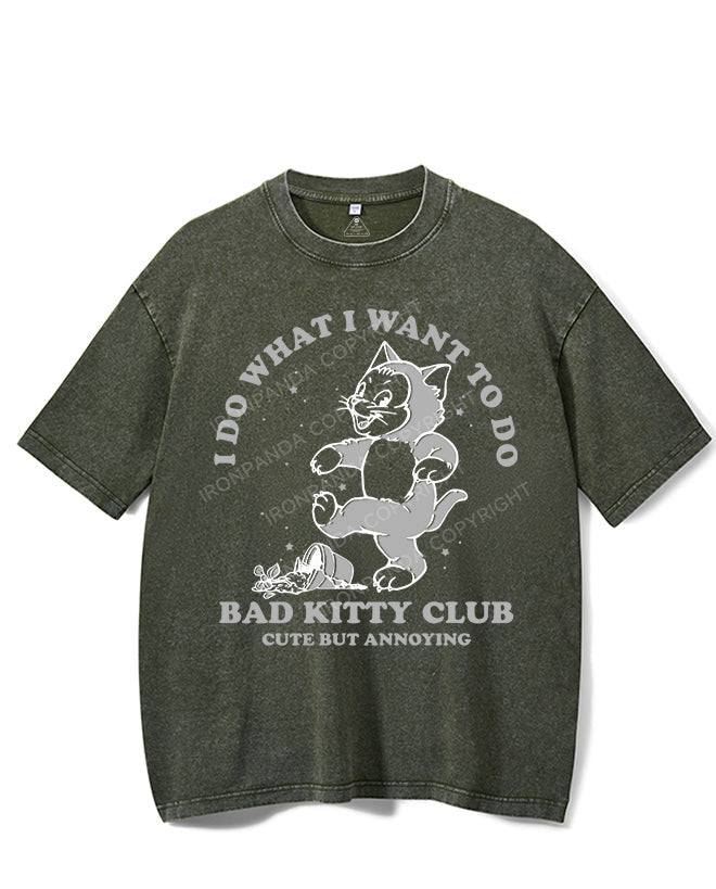 BAD KITTY CLUB CUTE BUT ANNOYING VINTAGE GYM SHIRT