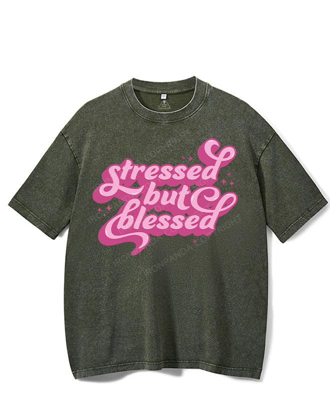 STRESSED BUT BLESSED VINTAGE GYM SHIRT