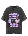 PROTEIN FARTS AND BROKEN HEARTS VINTAGE GYM SHIRT