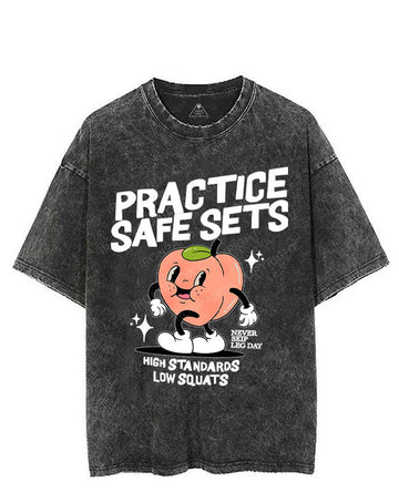 Practice Safe Sets VINTAGE GYM SHIRT