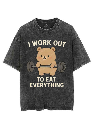 I WORK OUT TO EAT EVERYTHING VINTAGE GYM SHIRT