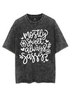 MOSTLY SWEET ALWAYS SASSY VINTAGE GYM SHIRT