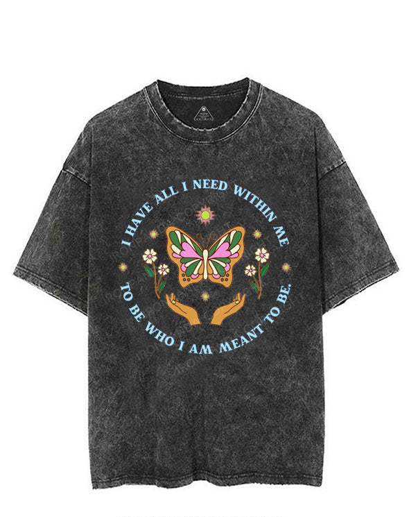 I HAVE ALL I NEED WITHIN ME TO BE WHO I AM MEANT TO BE VINTAGE GYM SHIRT