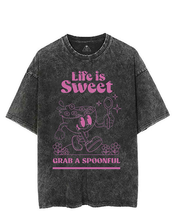 LIFE IS SWEET GRAB A SPOONFUL VINTAGE GYM SHIRT