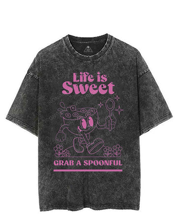 LIFE IS SWEET GRAB A SPOONFUL VINTAGE GYM SHIRT