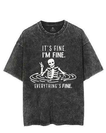 IT'S FINE I'M FINE EVERYTHING'S FINE VINTAGE GYM SHIRT