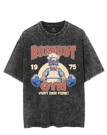 BORKOUT GYM VERT DER FERK! VINTAGE GYM SHIRT
