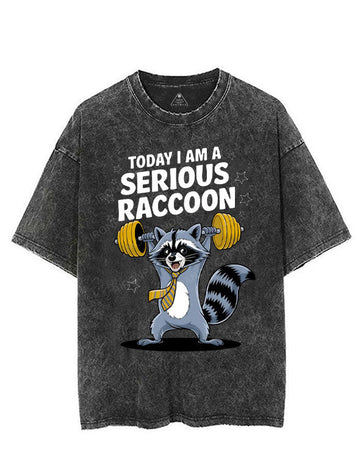 TODAY I AM A SERIOUS RACCOON VINTAGE GYM SHIRT