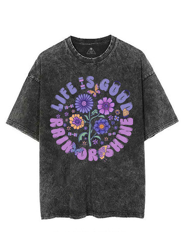 LIFE IS GOOD PAIN OR SHINE VINTAGE GYM SHIRT