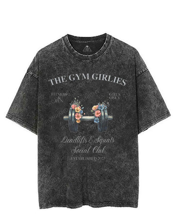 THE GYM GIRLIES DEADLIFTS & SQUATS SOCIAL CLUB VINTAGE GYM SHIRT