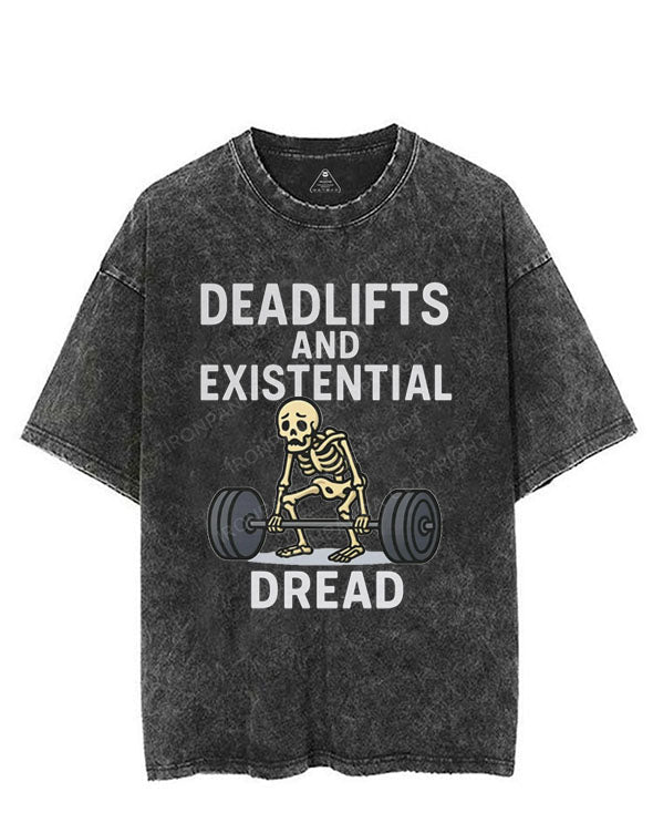DEADLIFTS AND EXISTENTIAL DREAD VINTAGE GYM SHIRT