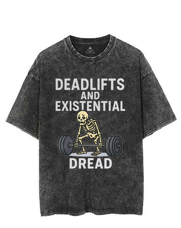 DEADLIFTS AND EXISTENTIAL DREAD VINTAGE GYM SHIRT
