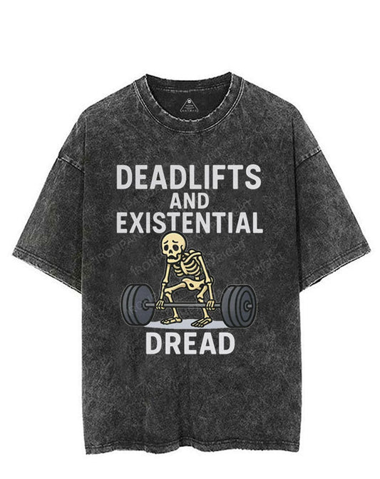 DEADLIFTS AND EXISTENTIAL DREAD VINTAGE GYM SHIRT