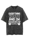 EVERYTHING HURTS AND I'M HUNGRY VINTAGE GYM SHIRT