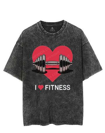 I LOVE FITNESS VINTAGE GYM SHIRT