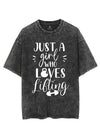 JUST A GIRL WHO LOVES LIFTING VINTAGE GYM SHIRT