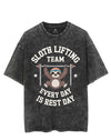 SLOTH LIFTING TEAM EVERYDAY IS REST DAY VINTAGE GYM SHIRT