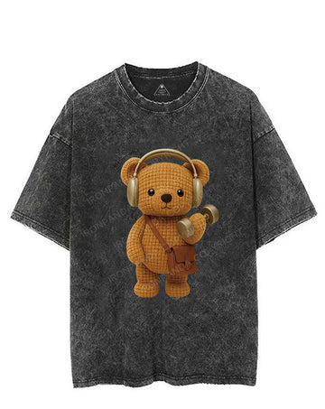 LIFT WITH BEAR BEATS VINTAGE GYM SHIRT