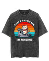 CAN'T CATCH ME I'M PAWSOME VINTAGE GYM SHIRT