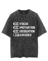 FOCUS ON EXCUSES OFF VINTAGE GYM SHIRT