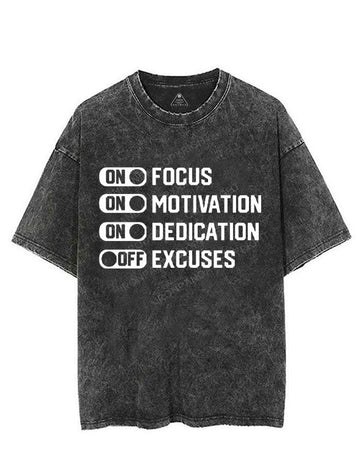 FOCUS ON EXCUSES OFF VINTAGE GYM SHIRT
