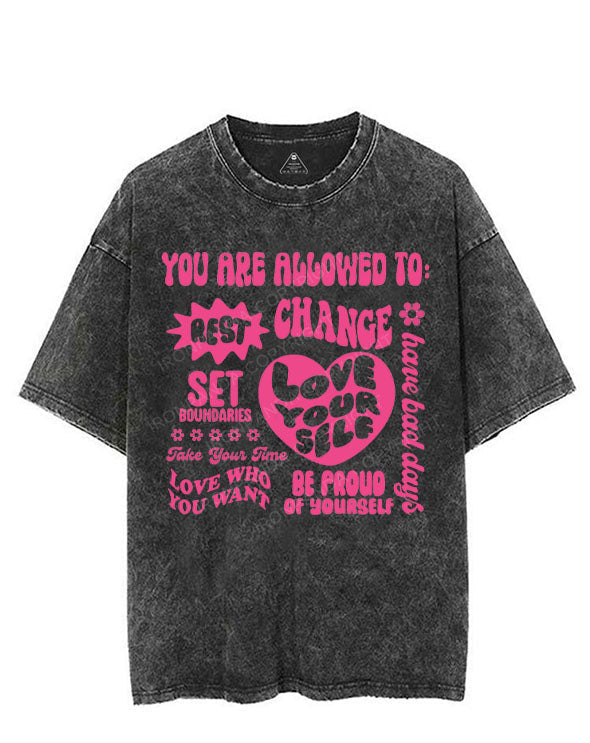 YOU ARE ALLOWED TO LOVE YOURSELF VINTAGE GYM SHIRT